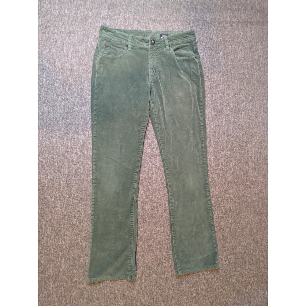 Y2K Volcom Men's Olive Green Chino Pants Size 29 Slim Straight Skate Has A Hole*